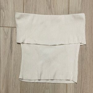 Pull&Bear White Ribbed Top